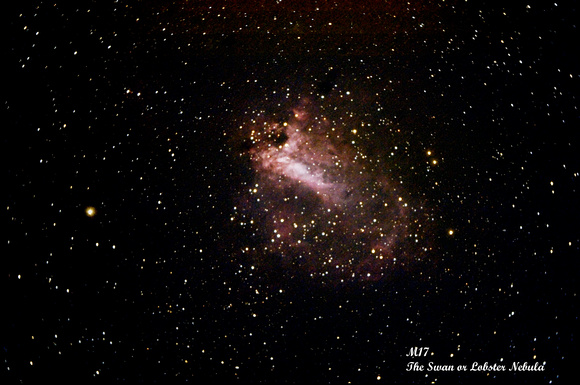 M017 - The Swan or Lobster Nebula